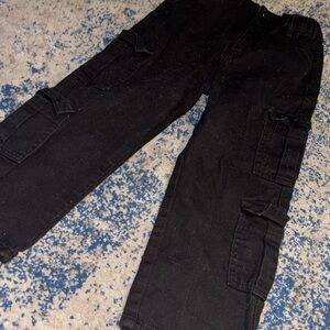 Black Cargo Pants Zara Size 7 Yr